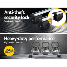 Load image into Gallery viewer, Universal Car Roof Racks Pod Aluminium Cross Bars Upgraded Holder 111cm Silver

