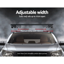 Load image into Gallery viewer, Universal Car Roof Racks Pod Aluminium Cross Bars Upgraded Holder 126cm Black
