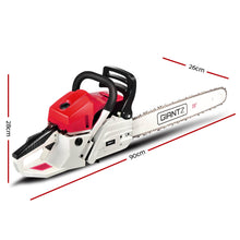 Load image into Gallery viewer, Giantz 62CC Commercial Petrol Chainsaw - Red &amp; White

