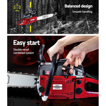 Load image into Gallery viewer, Giantz 52cc Petrol Commercial Chainsaw 20 Bar E-Start Tree Pruning Chain Saw

