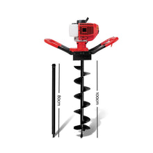 Load image into Gallery viewer, Giantz 66CC Post Hole Digger 200mm Petrol Drill Extension Auger Bits

