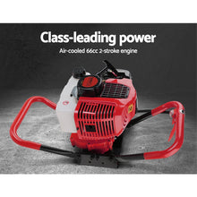 Load image into Gallery viewer, Giantz 66CC Post Hole Digger 300mm Petrol Drill Extension Auger Bits
