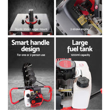 Load image into Gallery viewer, Giantz 66CC Post Hole Digger 300mm Petrol Drill Extension Auger Bits
