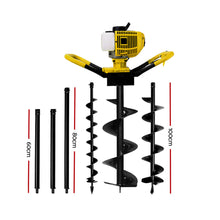 Load image into Gallery viewer, Giantz 80CC Petrol Post Hole Digger Auger Extension Bits Kits
