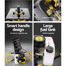Load image into Gallery viewer, Giantz 80CC Petrol Post Hole Digger Auger Extension Bits Kits
