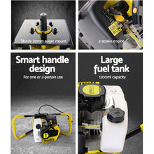 Load image into Gallery viewer, Giantz Post Hole Digger 66CC Petrol Only Engine Motor Earth Auger Borer Fence

