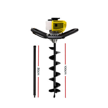 Load image into Gallery viewer, Giantz 66CC Post Hole Digger Petrol Drill Borer Fence Extension Auger Bits
