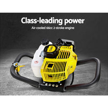 Load image into Gallery viewer, Giantz 66CC Post Hole Digger Petrol Drill Borer Fence Extension Auger Bits
