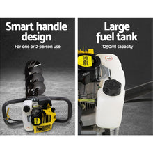 Load image into Gallery viewer, Giantz 66CC Post Hole Digger Petrol Drill Borer Fence Extension Auger Bits
