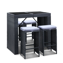 Load image into Gallery viewer, Gardeon 9 Piece Outdoor Dining Table Set - Black
