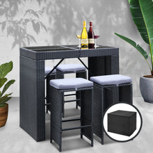 Load image into Gallery viewer, Gardeon 9 Piece Outdoor Dining Table Set - Black
