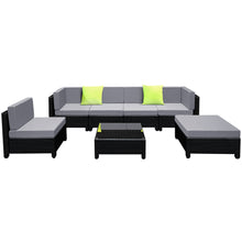 Load image into Gallery viewer, Gardeon 7-Piece Outdoor Sofa Set Wicker Couch Lounge Setting Seat Cover
