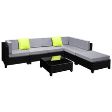 Load image into Gallery viewer, Gardeon 7-Piece Outdoor Sofa Set Wicker Couch Lounge Setting Seat Cover
