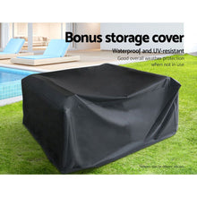 Load image into Gallery viewer, Gardeon 7 Piece PE Wicker Outdoor Furniture Set - Brown
