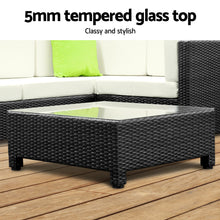 Load image into Gallery viewer, Gardeon 6pcs Outdoor Sofa Lounge Setting Couch Wicker Table Chairs Patio Furniture Black
