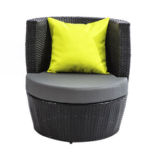 Load image into Gallery viewer, Gardeon 4 Piece PE Wicker Outdoor Set - Black
