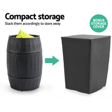 Load image into Gallery viewer, Gardeon 4 Piece PE Wicker Outdoor Set - Black
