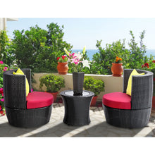 Load image into Gallery viewer, Gardeon 4 Piece PE Wicker Outdoor Set - Black
