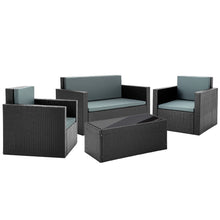 Load image into Gallery viewer, Gardeon 4 Piece Outdoor Wicker Furniture Set - Black
