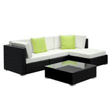 Load image into Gallery viewer, Gardeon 5-Piece Outdoor Sofa Set Wicker Couch Lounge Setting Cover
