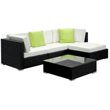 Load image into Gallery viewer, Gardeon 5-Piece Outdoor Sofa Set Wicker Couch Lounge Setting Cover

