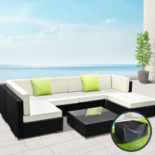Load image into Gallery viewer, Gardeon 7-Piece Outdoor Sofa Set Wicker Couch Lounge Setting Cover
