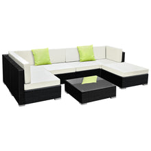 Load image into Gallery viewer, Gardeon 7-Piece Outdoor Sofa Set Wicker Couch Lounge Setting 6 Seater
