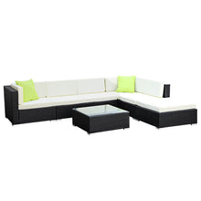 Load image into Gallery viewer, Gardeon 7-Piece Outdoor Sofa Set Wicker Couch Lounge Setting 6 Seater
