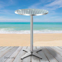Load image into Gallery viewer, Gardeon Aluminium Adjustable Round Bar Table - Silver
