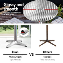 Load image into Gallery viewer, Gardeon Outdoor Bar Table Aluminium Dining Table Round 70CM
