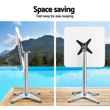Load image into Gallery viewer, Gardeon Outdoor Bar Table Adjustable Aluminium Square 70/110cm
