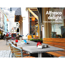 Load image into Gallery viewer, Gardeon Outdoor Bar Table Adjustable Aluminium Square 70/110cm

