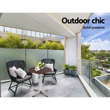 Load image into Gallery viewer, Gardeon Outdoor Bar Table Wooden Cafe Table Aluminium Pole Round
