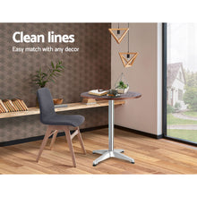 Load image into Gallery viewer, Gardeon Outdoor Bar Table Wooden Cafe Table Aluminium Pole Round
