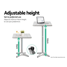 Load image into Gallery viewer, Gardeon 3-Piece Outdoor Bar Set Bistro Table Stools Adjustable Square Cafe
