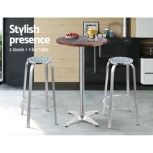Load image into Gallery viewer, Gardeon 3-Piece Outdoor Bar Set Bistro Table Stools Adjustable Wooden Cafe
