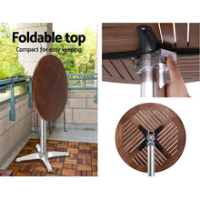 Load image into Gallery viewer, Gardeon 3-Piece Outdoor Bar Set Bistro Table Stools Adjustable Wooden Cafe
