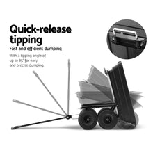 Load image into Gallery viewer, Gardeon 75L Garden Dump Cart - Black

