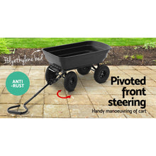 Load image into Gallery viewer, Gardeon 75L Garden Dump Cart - Black
