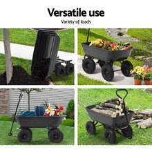 Load image into Gallery viewer, Gardeon 75L Garden Dump Cart - Black
