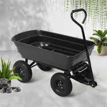Load image into Gallery viewer, Gardeon 75L Garden Dump Cart - Black

