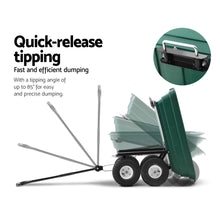 Load image into Gallery viewer, Gardeon Garden Cart Dump 270kg Hand Trailer Trolley Wagon Wheelbarrow Pull 75L
