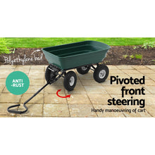 Load image into Gallery viewer, Gardeon Garden Cart Dump 270kg Hand Trailer Trolley Wagon Wheelbarrow Pull 75L
