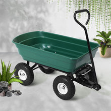 Load image into Gallery viewer, Gardeon Garden Cart Dump 270kg Hand Trailer Trolley Wagon Wheelbarrow Pull 75L
