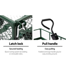 Load image into Gallery viewer, Gardeon Mesh Garden Steel Cart - Green
