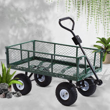 Load image into Gallery viewer, Gardeon Mesh Garden Steel Cart - Green
