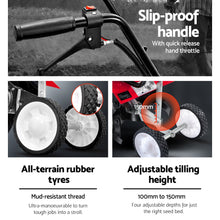 Load image into Gallery viewer, Giantz 88CC Tiller Rototiller Garden Cultivator 4 Blades Soil Power Rotary Hoe
