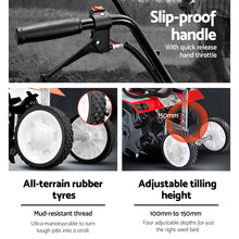 Load image into Gallery viewer, Giantz 88CC Tiller Rototiller Garden Cultivator 6 Blades Soil Power Rotary Hoe
