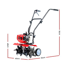 Load image into Gallery viewer, Giantz 72CC Tiller Garden Cultivator Rototiller 6 Blades Soil Plower Mini Rotary Hoe
