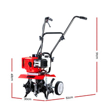 Load image into Gallery viewer, Giantz 65CC Tiller Garden Cultivator Rototiller 4 Blades Soil Plower Mini Rotary Hoe
